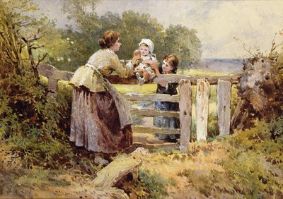 The Stile by Myles Birket Foster